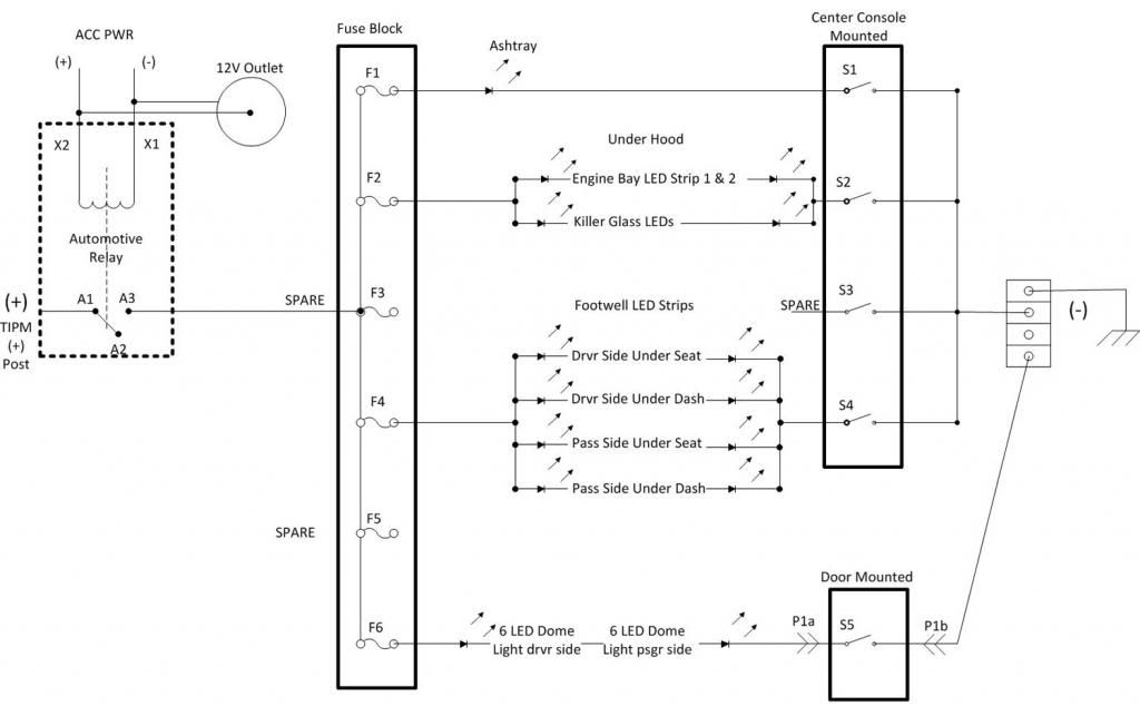 New Accessory circuit/I used it for lighting Dodge Challenger Forum